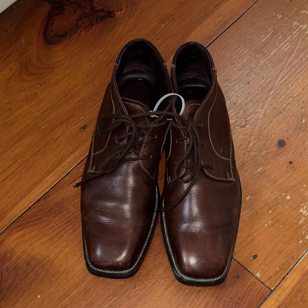 Alfani Dark Brown Chukka Soft Leather Boots Sz 10.5